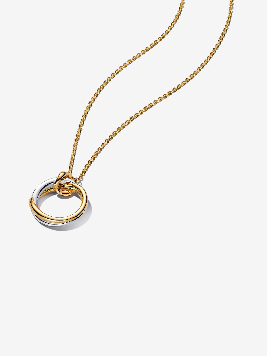 Collana Cerchio Fascia Intrecciata Bicolore Pandora 363882C00-45