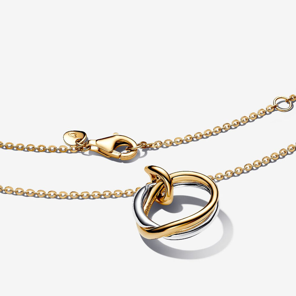 Collana Cerchio Fascia Intrecciata Bicolore Pandora 363882C00-45