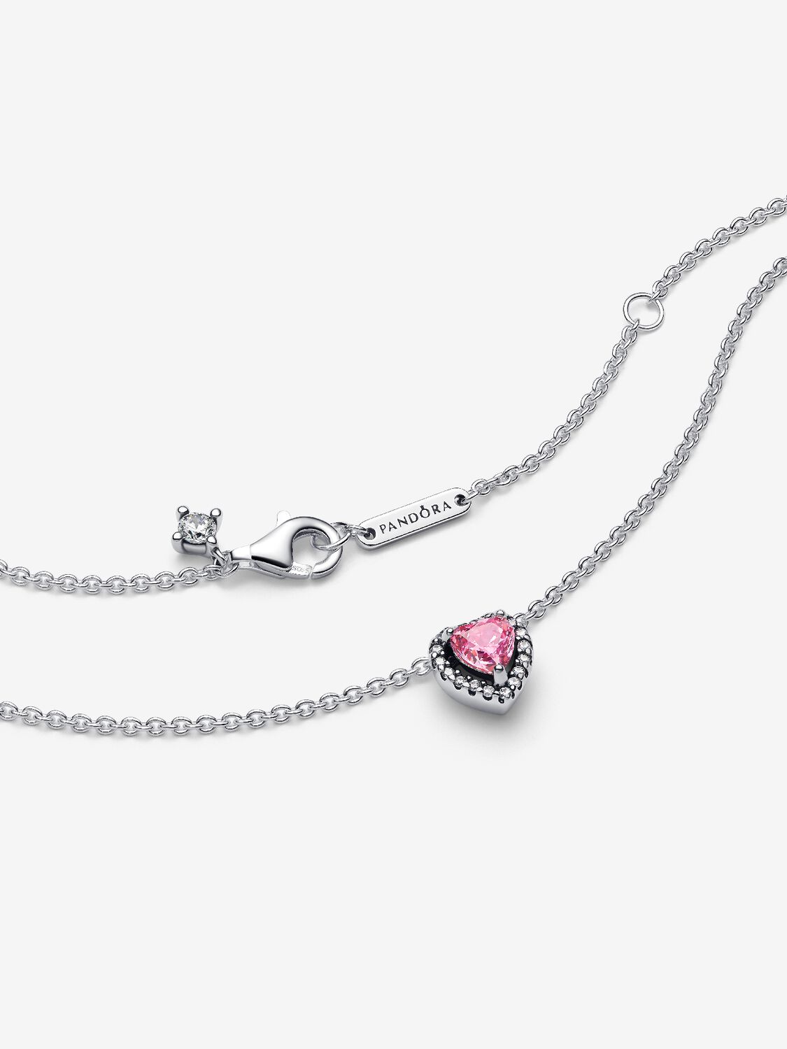 Pandora Collana Cuore in Rilievo Rosa 398425C02-45