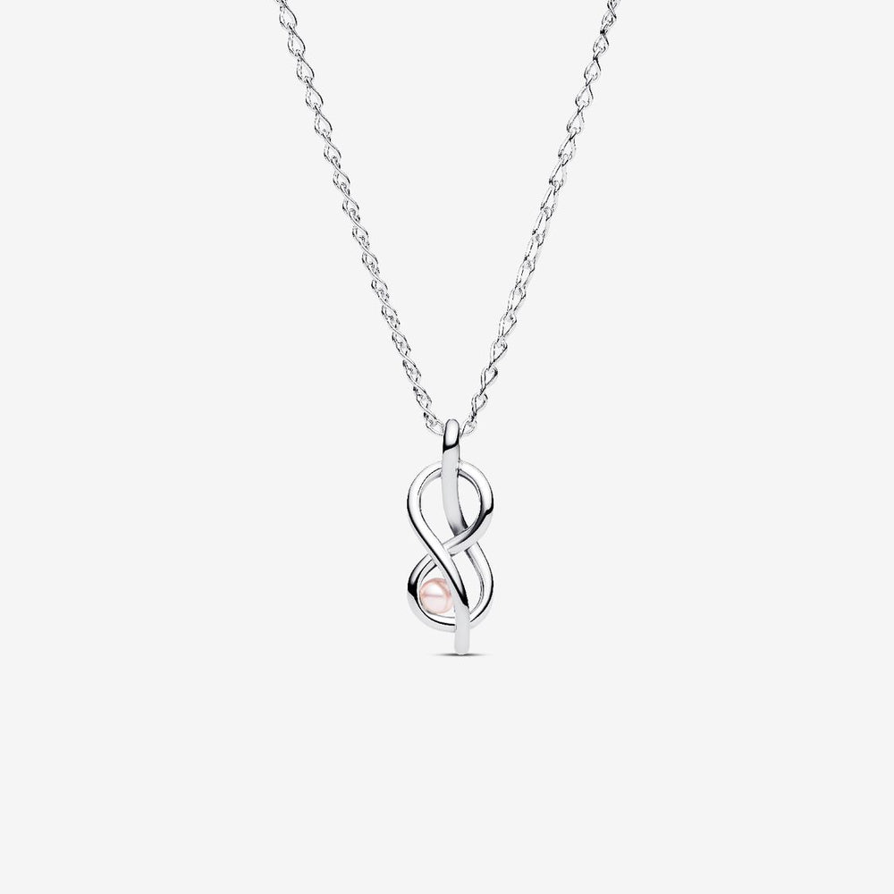Pandora Collana Legame Infinito Perla Rosa 393762C01-50