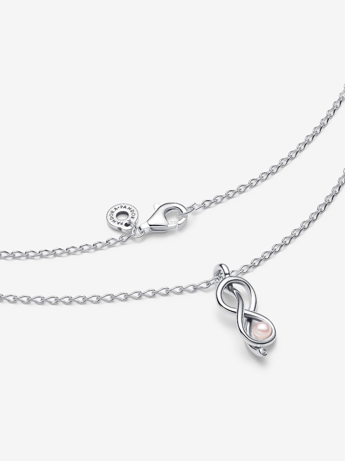 Pandora Collana Legame Infinito Perla Rosa 393762C01-50