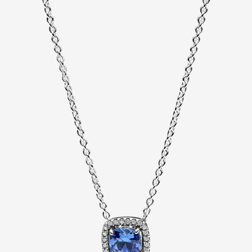 Pandora Collana Punto Luce Quadrato Blu 393560C01-45