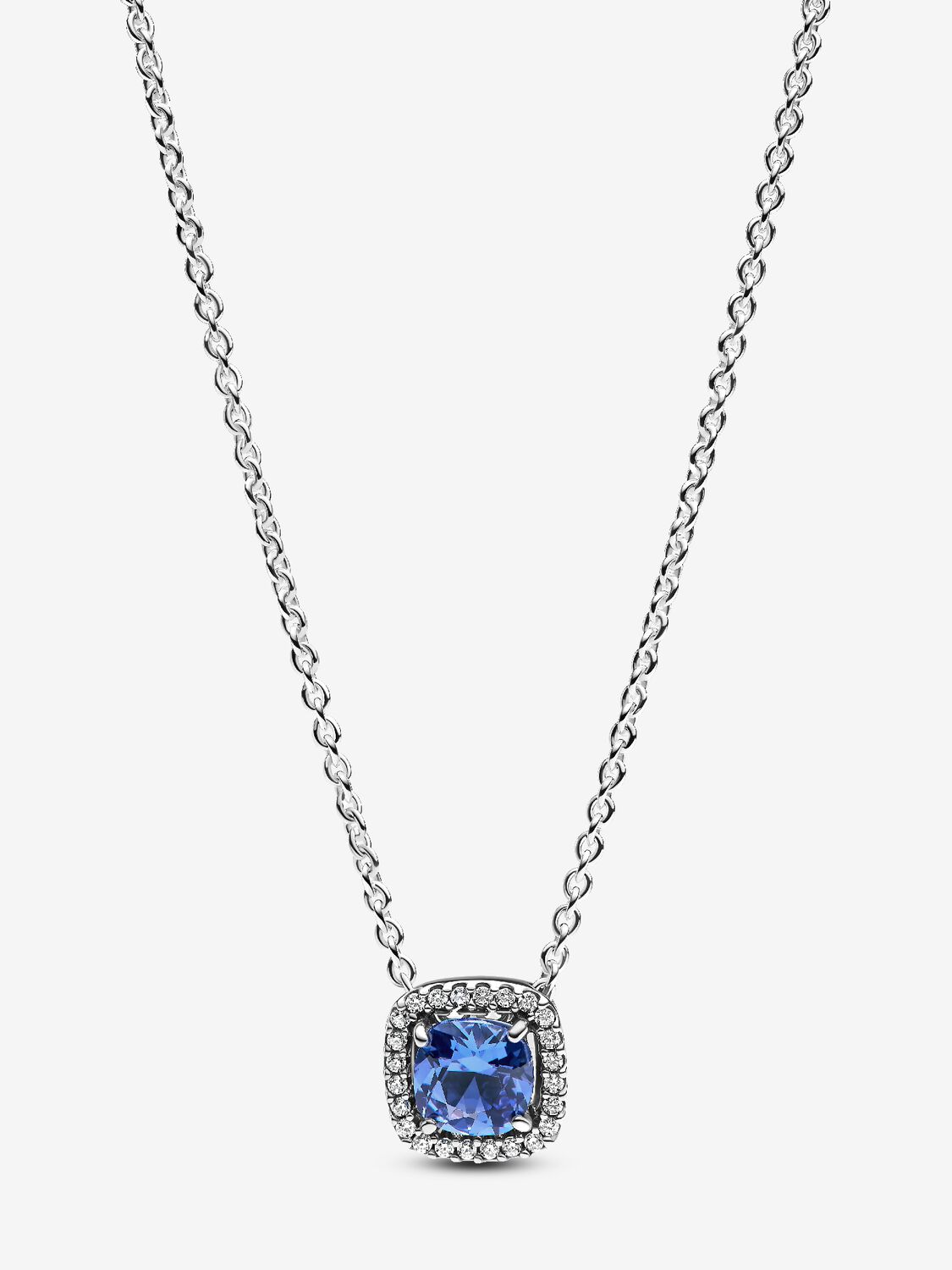 Pandora Collana Punto Luce Quadrato Blu 393560C01-45