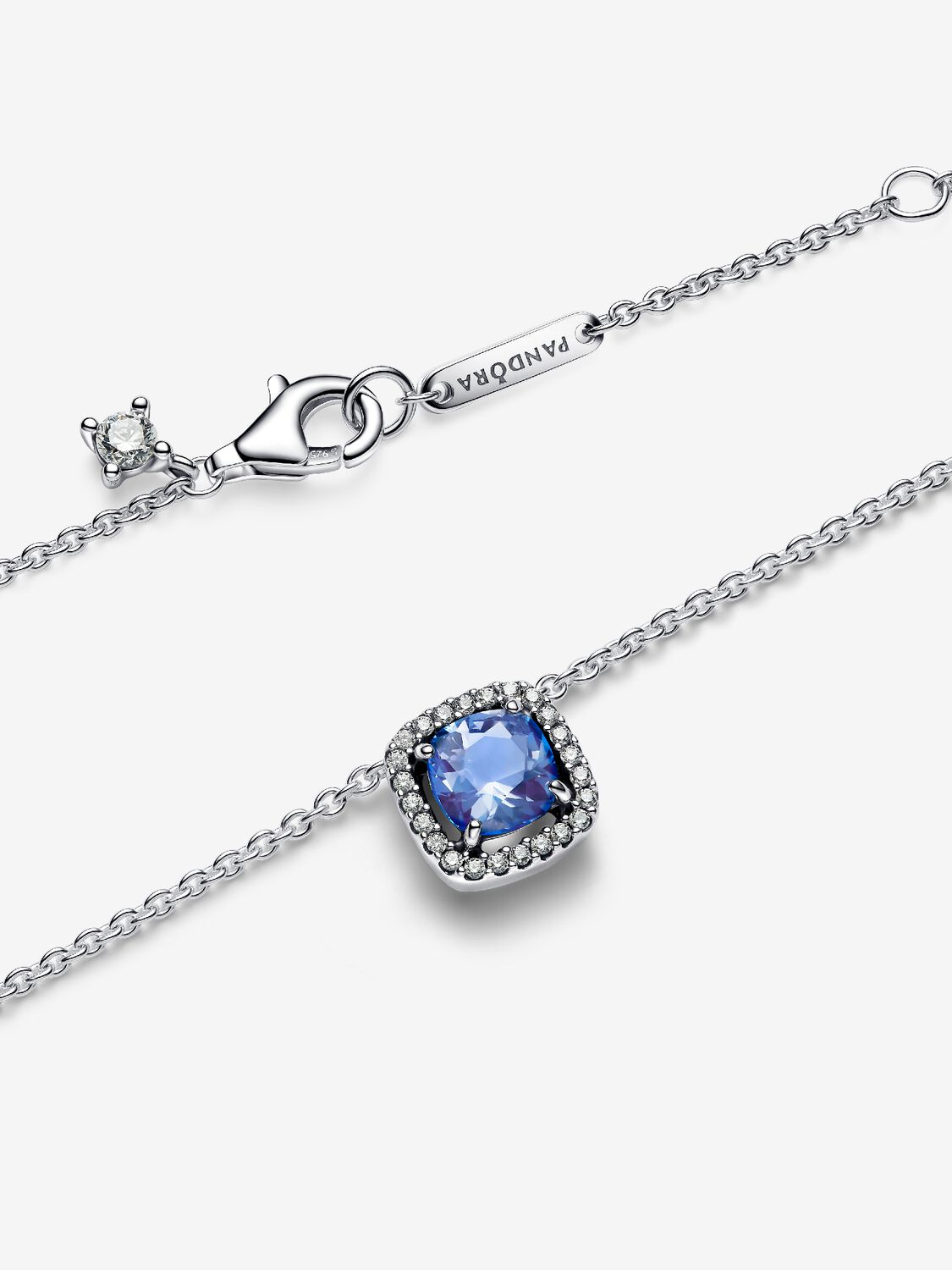 Pandora Collana Punto Luce Quadrato Blu 393560C01-45