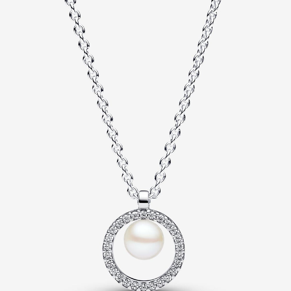 Pandora Collana con Perla d’Acqua Dolce Coltivata e Pavè 393165C01-45