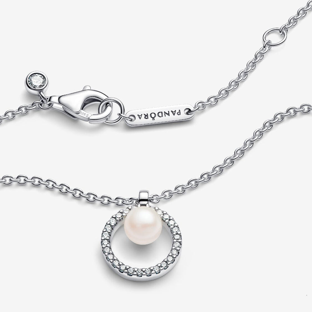 Pandora Collana con Perla d’Acqua Dolce Coltivata e Pavè 393165C01-45