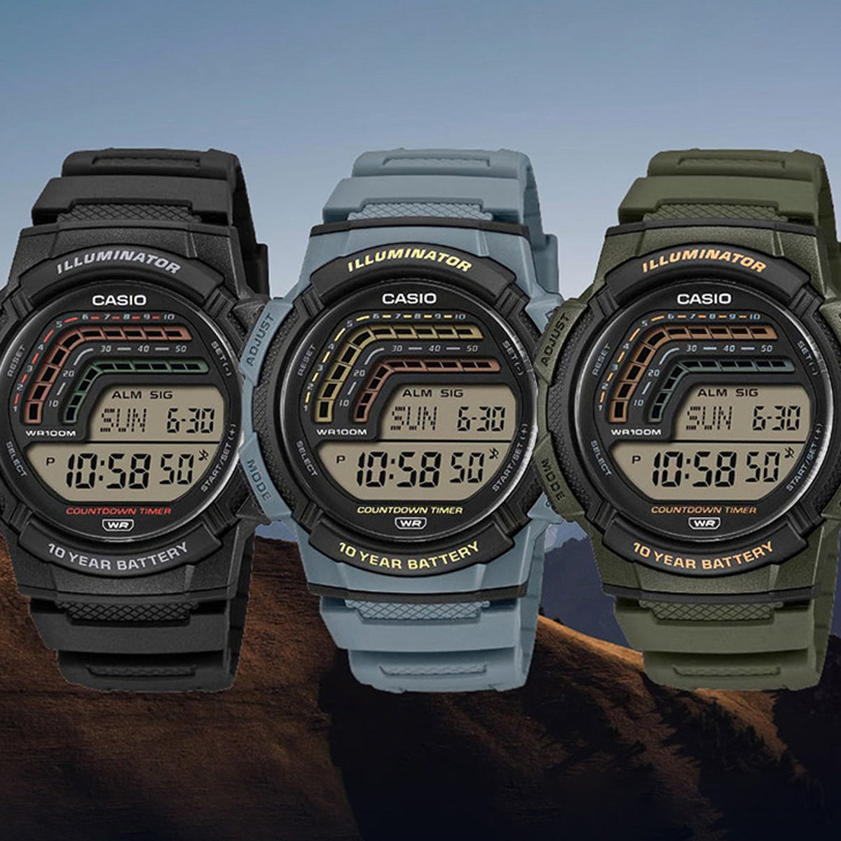 Orologio CASIO COLLECTION & VINTAGE uomo WS-1800-2AVEF