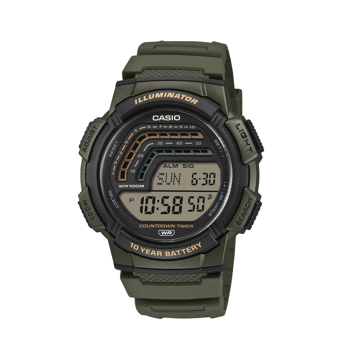 Orologio CASIO COLLECTION & VINTAGE uomo WS-1800-3AVEF